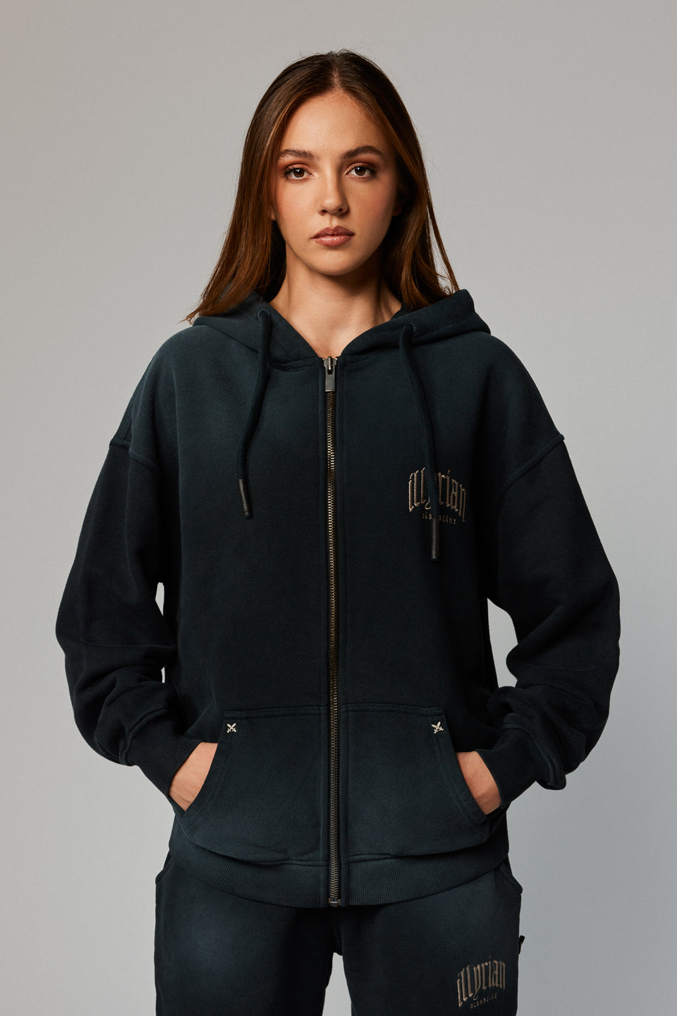 Illyrian Washed Zipped Hoodie