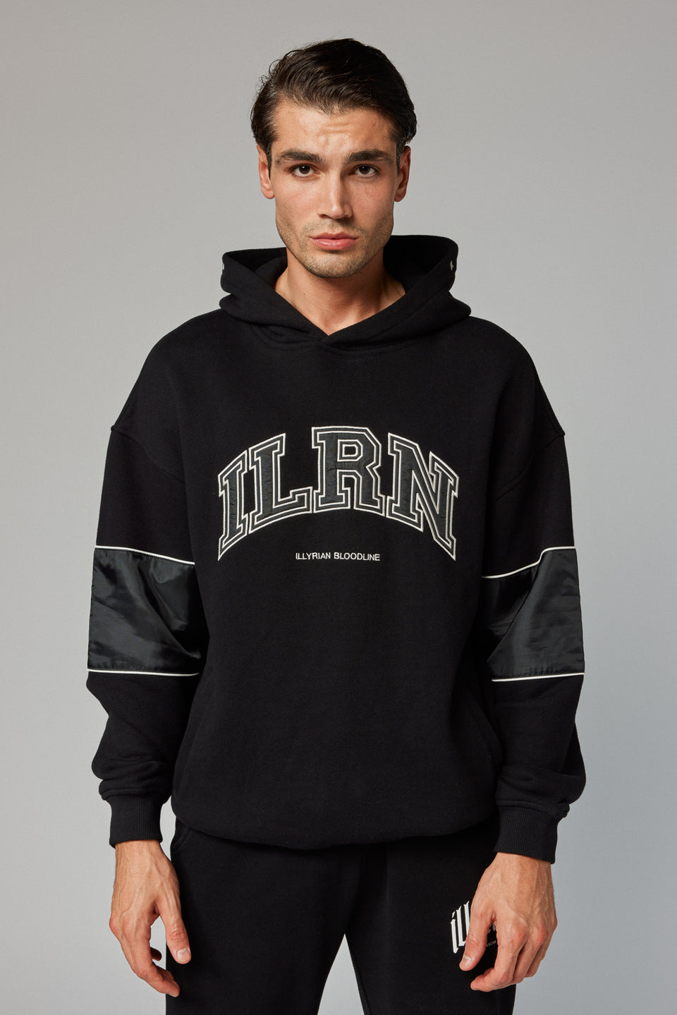 ILRN Satin Hoodie - Black