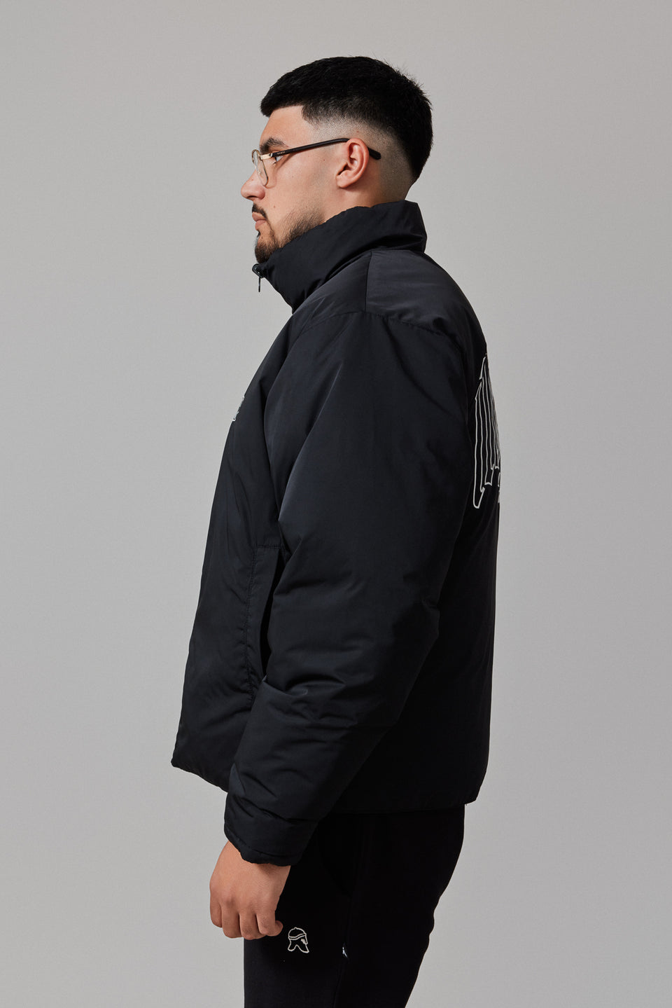 Reversible Puffer Jacket - Black