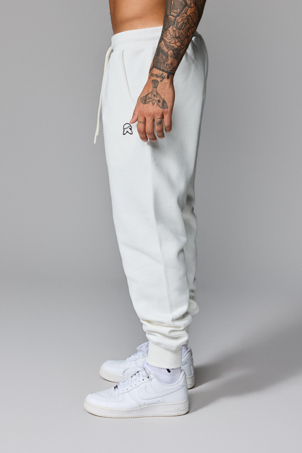 Illyrian Ink Joggers - White