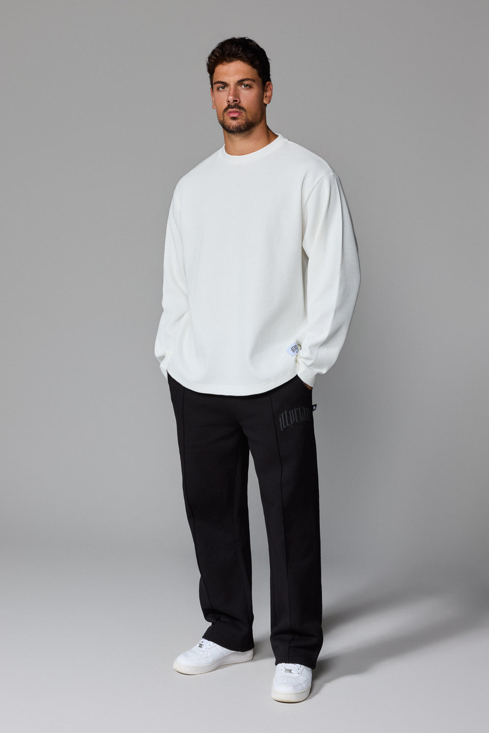 Illyrian Waffle Long Sleeve - White