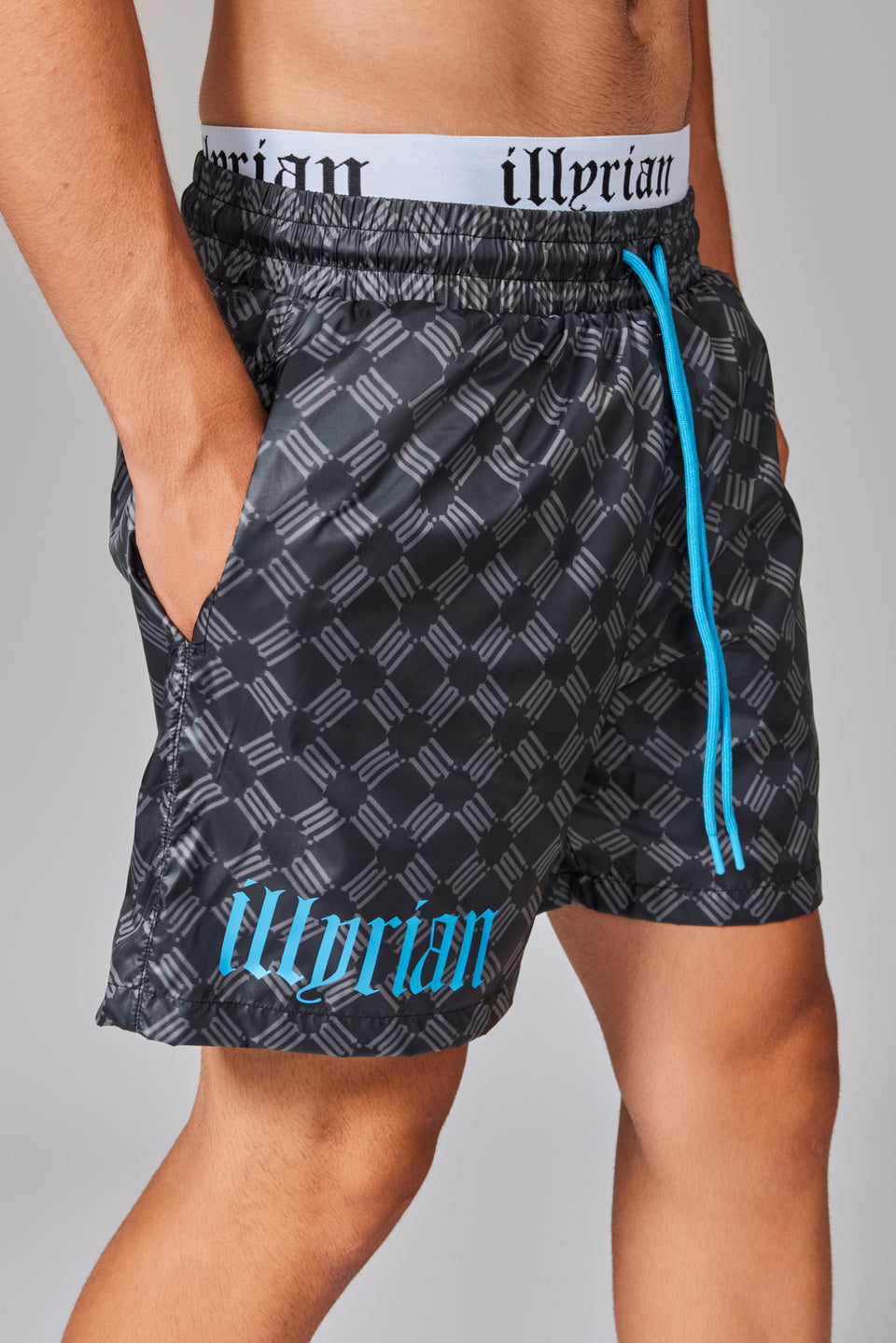 IBL Jacquard Swim Shorts - Black