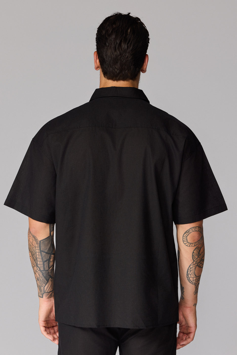 Men’s S26 Linen Shirt - Black