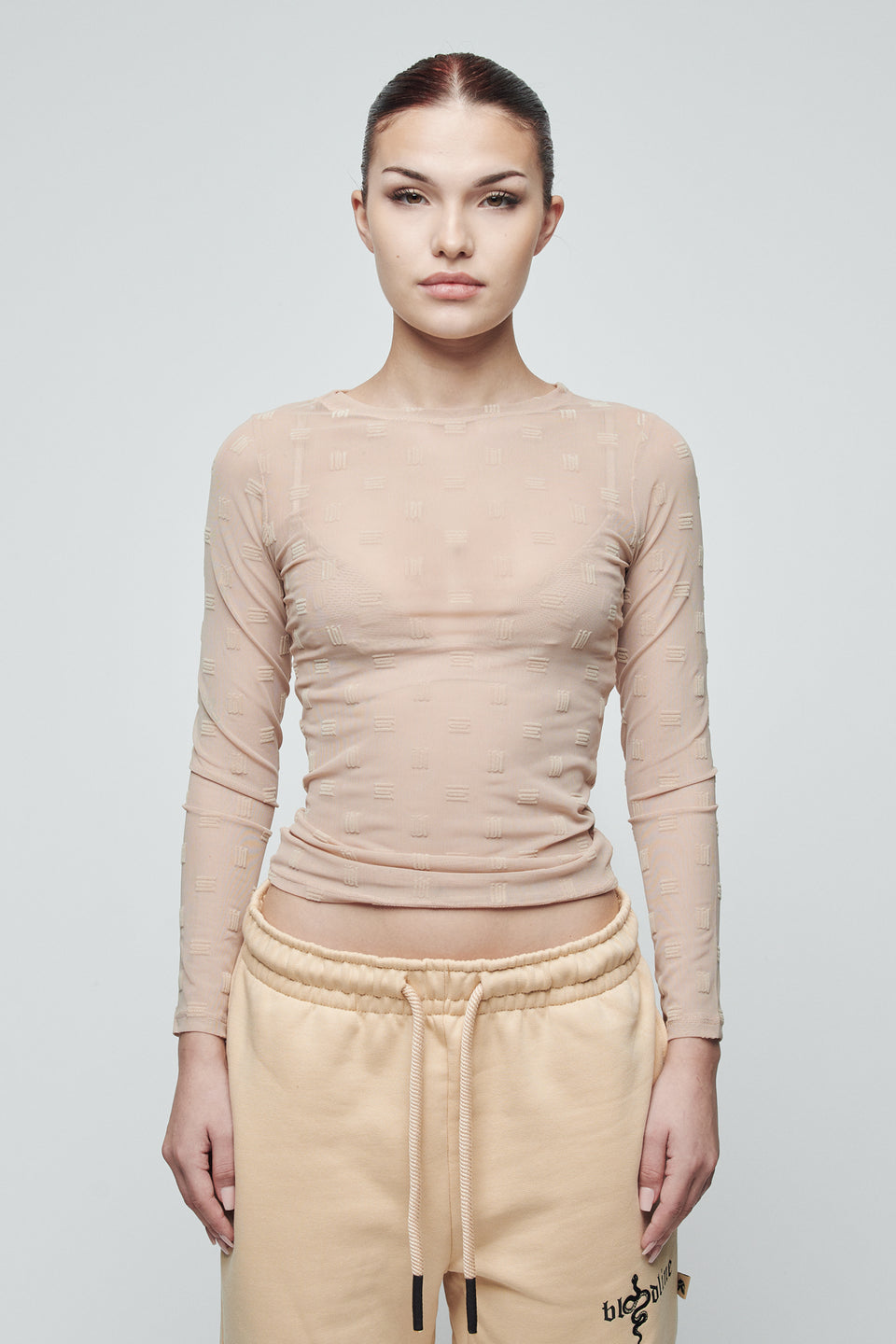 E Bukura Mesh Top - Nude