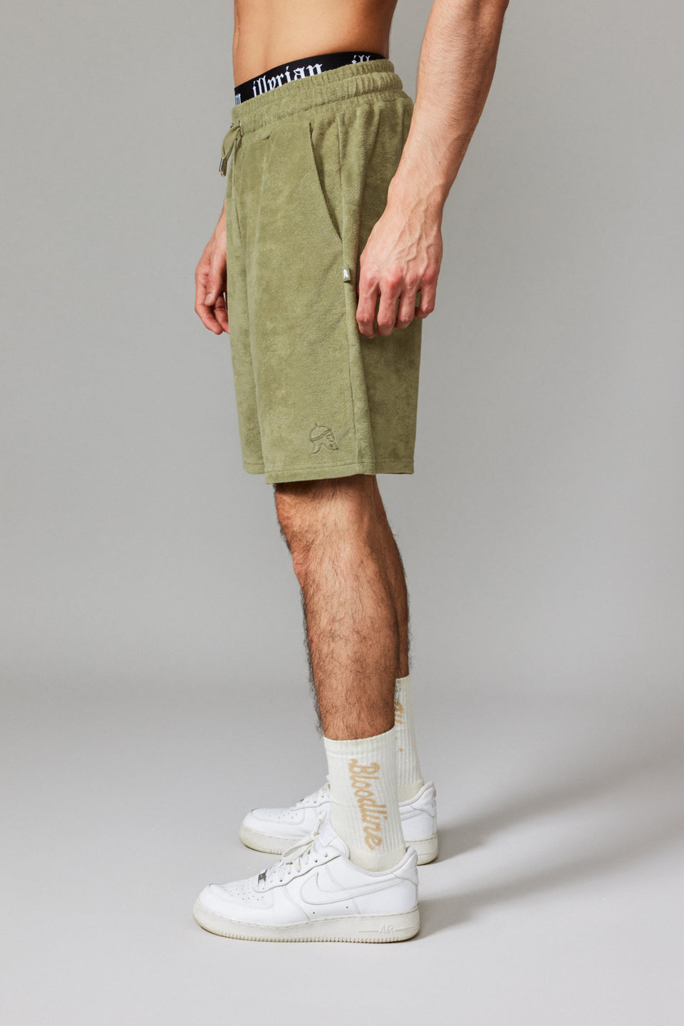 Men Towel Shorts - Green