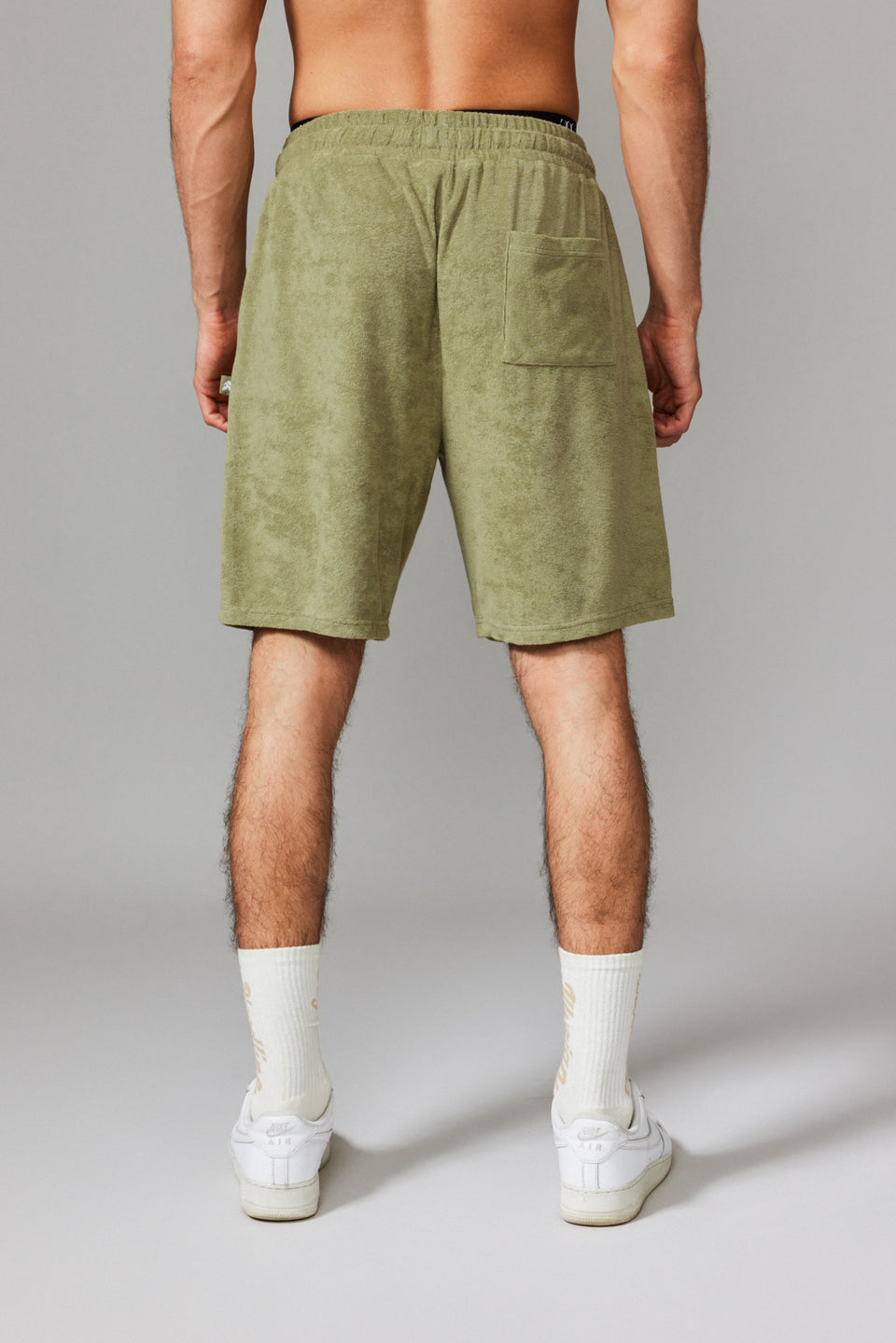 Men Towel Shorts - Green