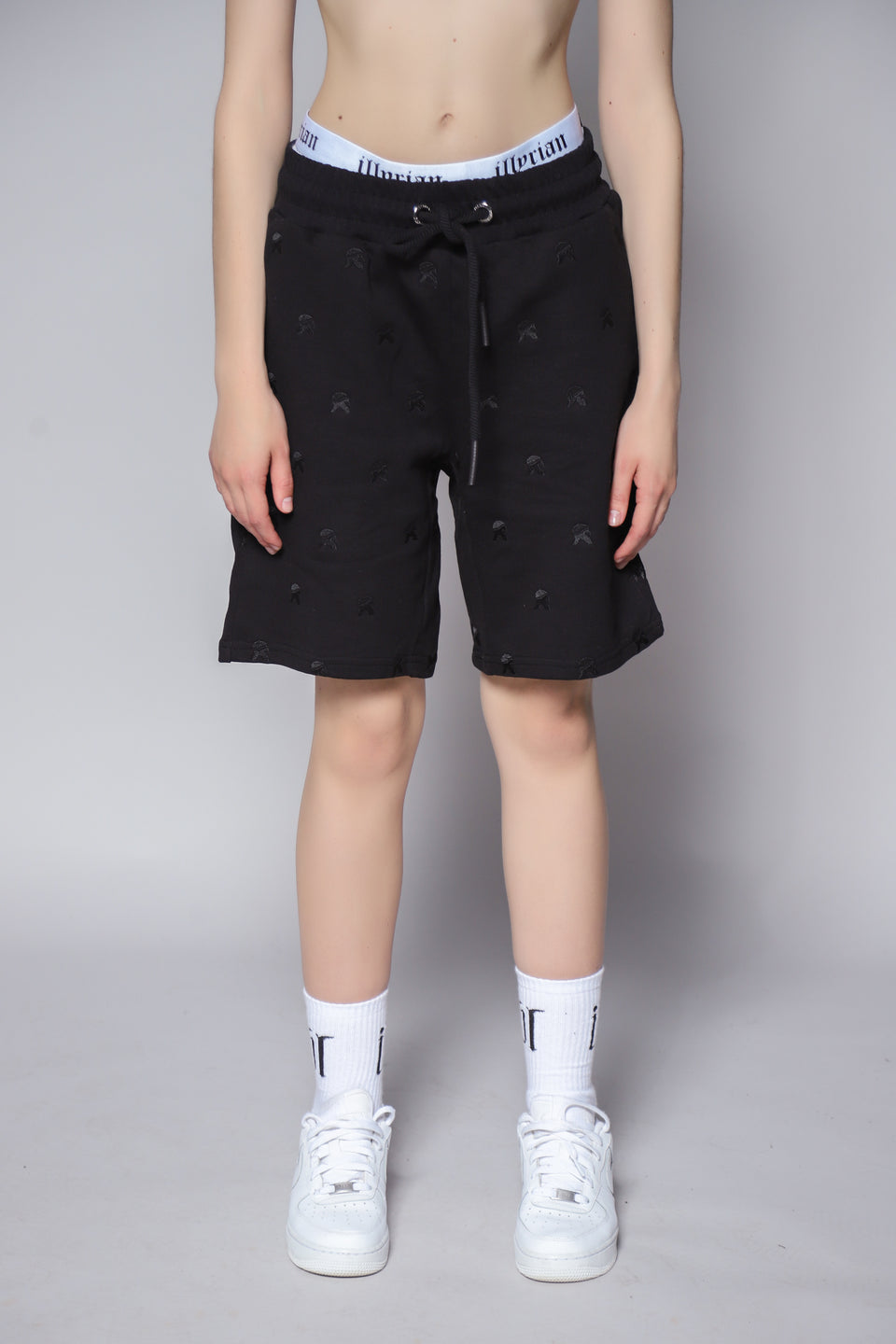 Detailed Helmet Shorts - Black