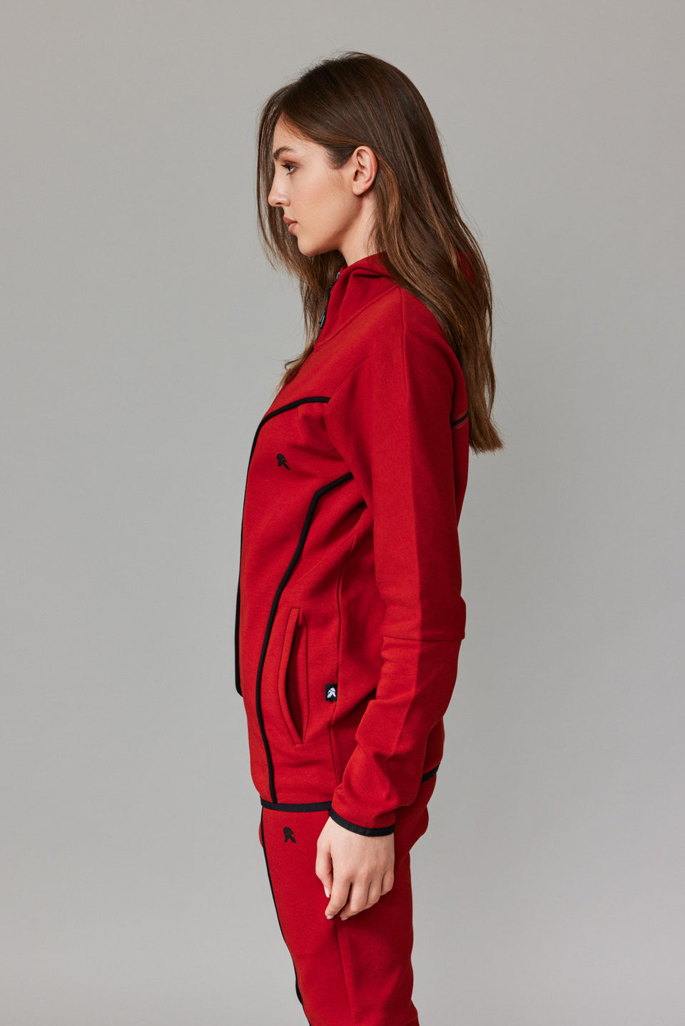 Folk Zipped Jacket - Red