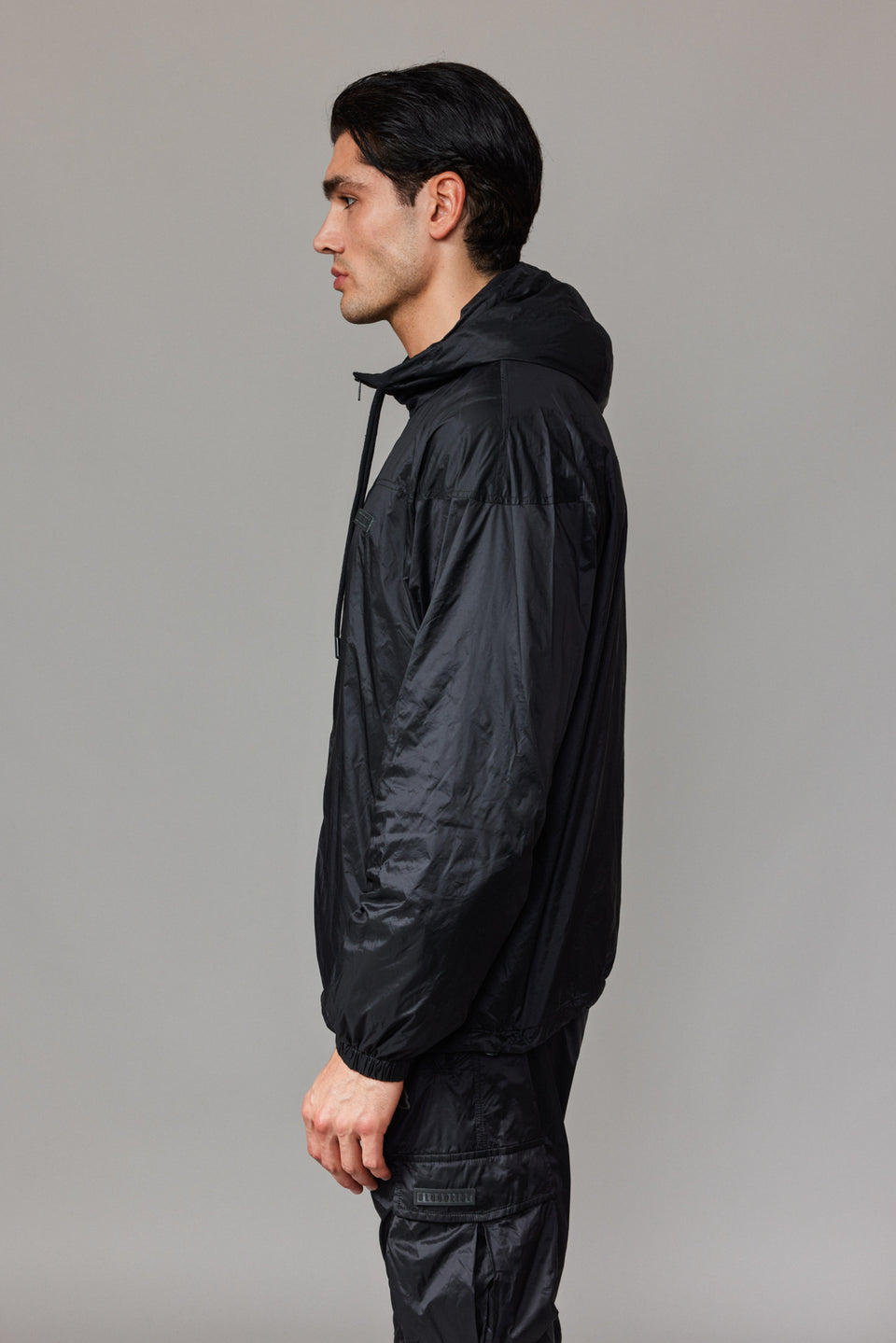 Men Windbreaker Jacket - Black