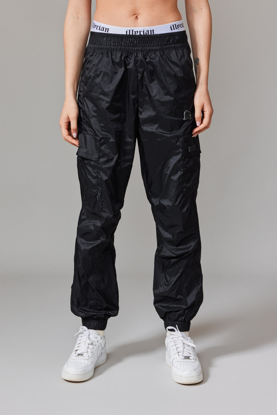 Women Windbreaker Joggers - Black