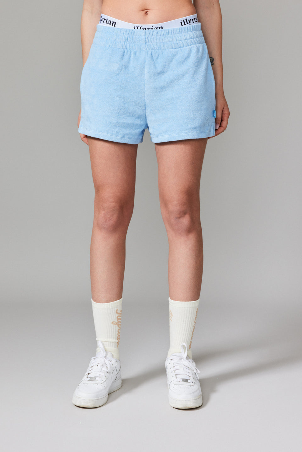 Women Towel Shorts - Baby Blue