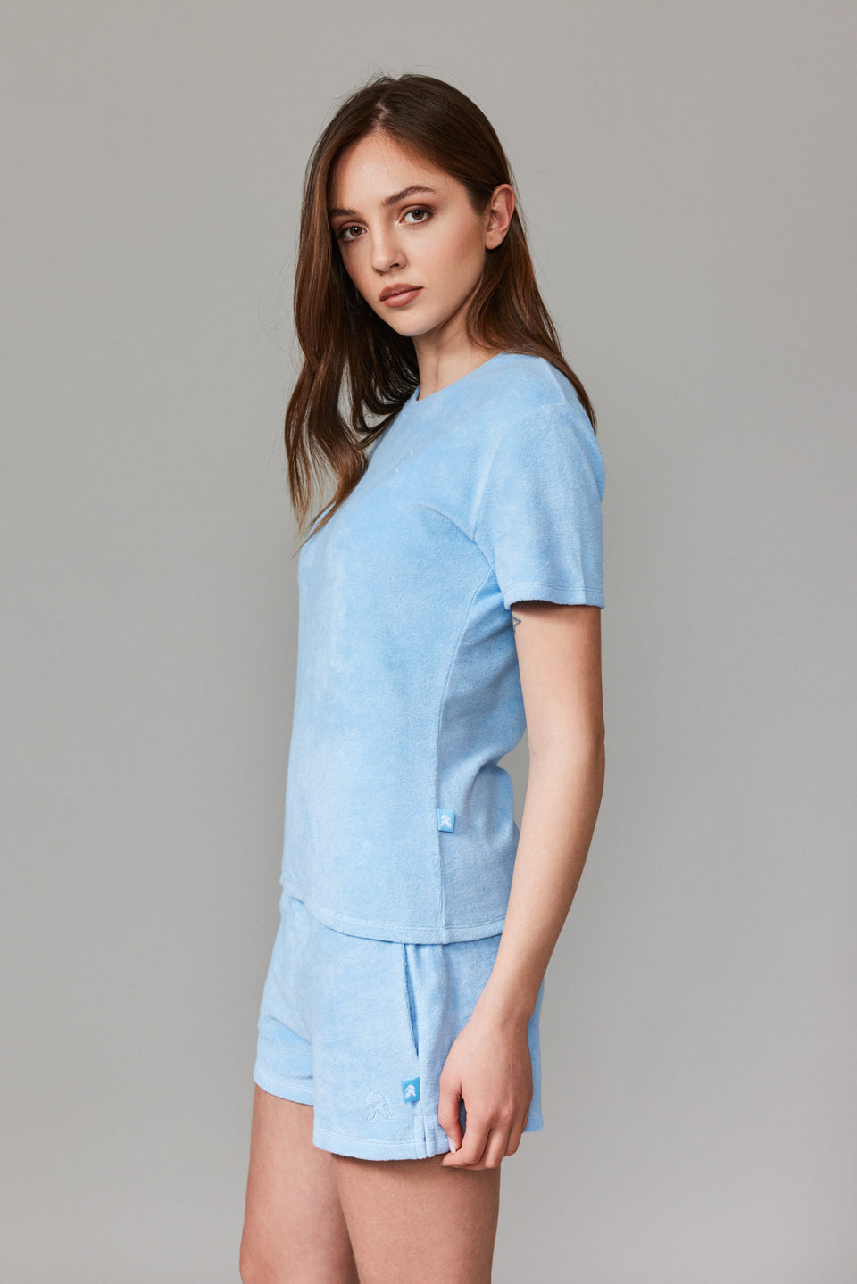 Women Towel T-shirt - Baby Blue