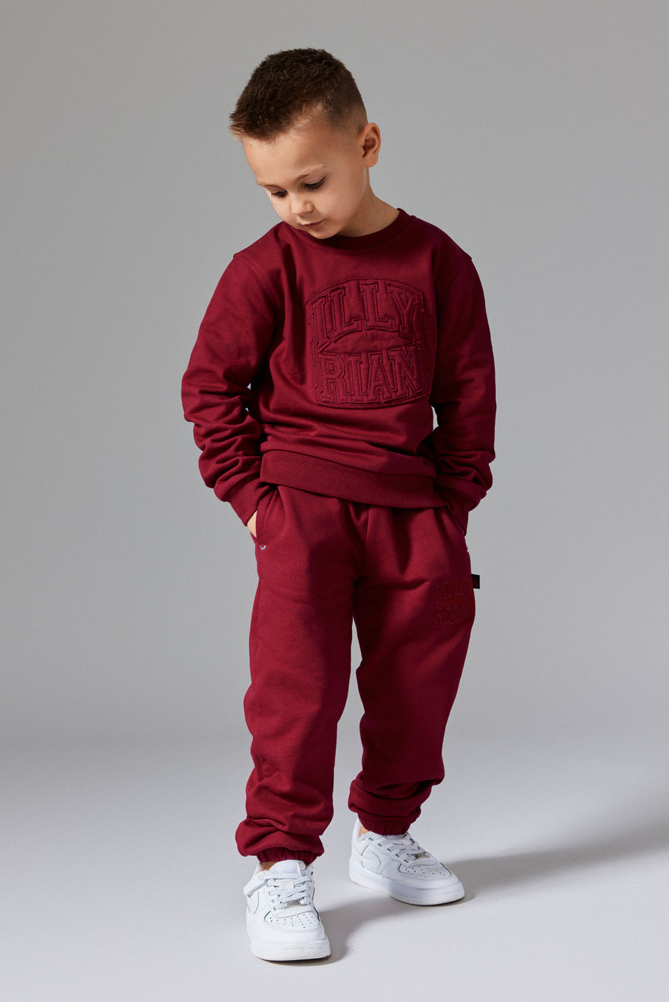 Illyrian Patch Kids Sweater - Burgundy