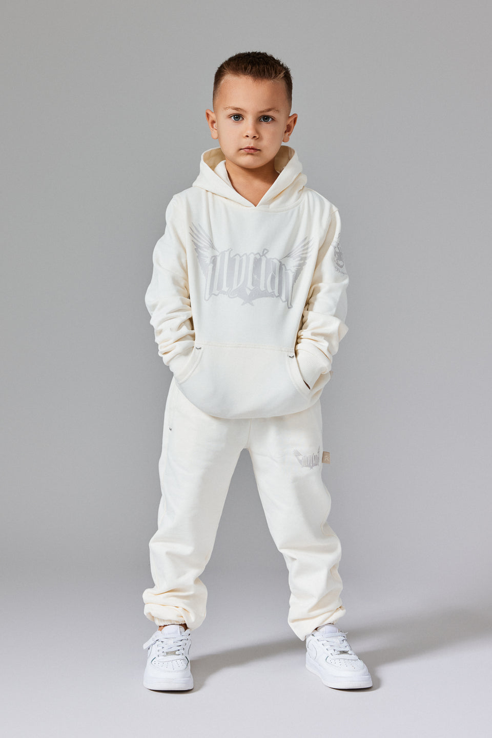 Illyrian Wings Kids Joggers - White