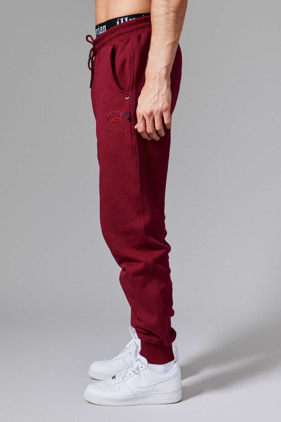 Illyrian Cotton Joggers - Burgundy