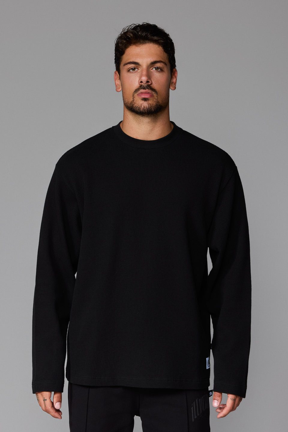 Illyrian Waffle Long Sleeve - Black