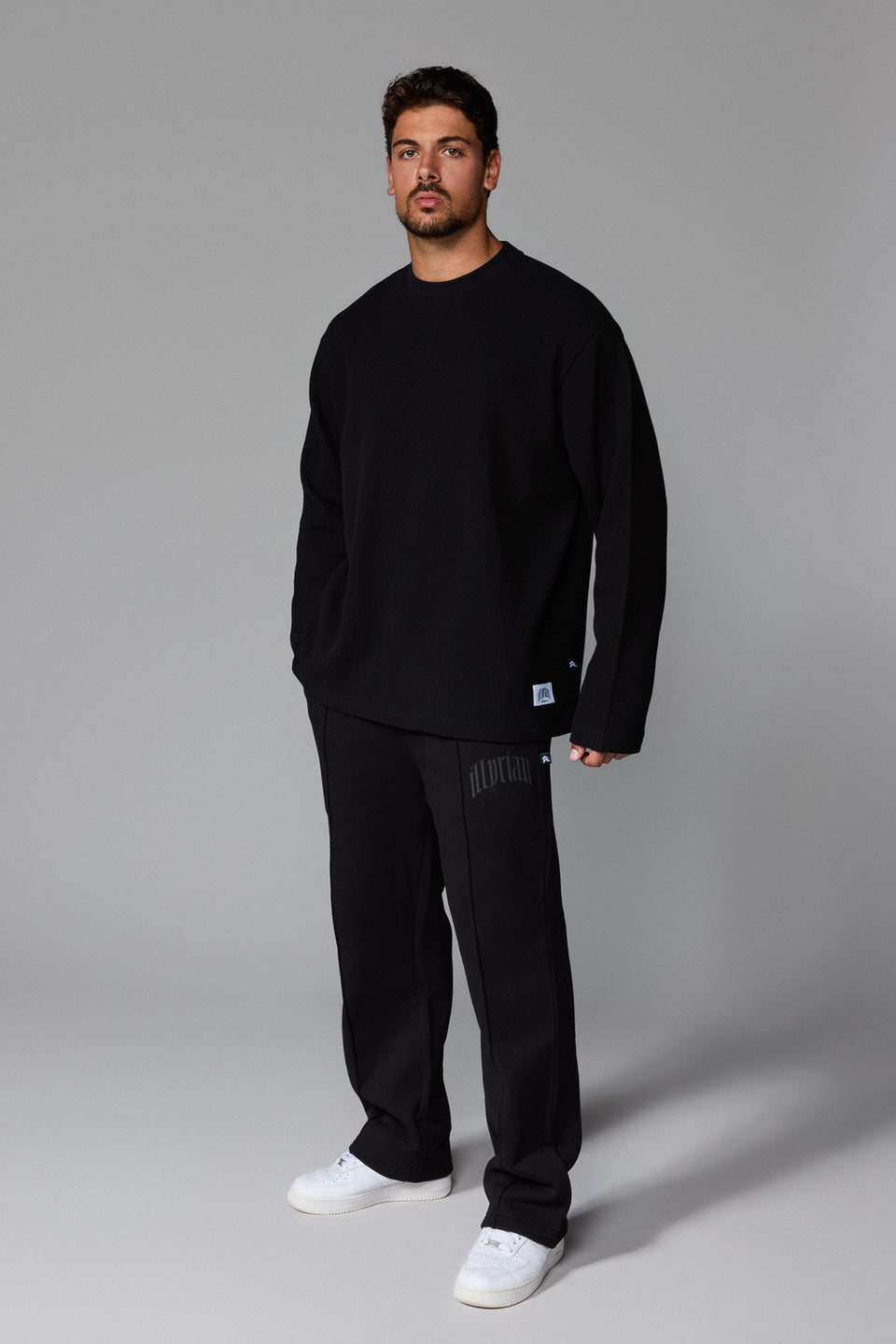 Illyrian Waffle Long Sleeve - Black