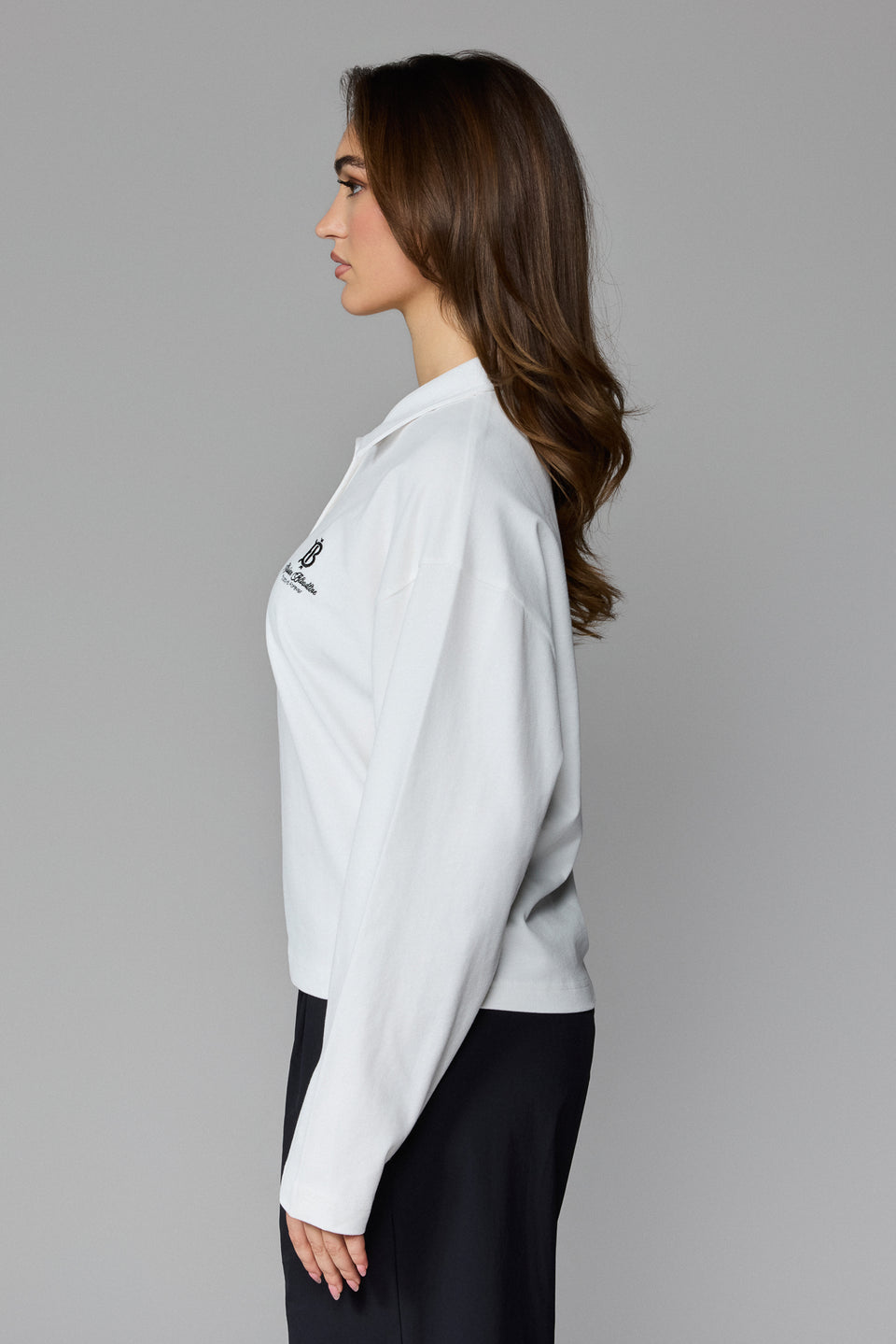 Women's Polo Long Sleeve - White
