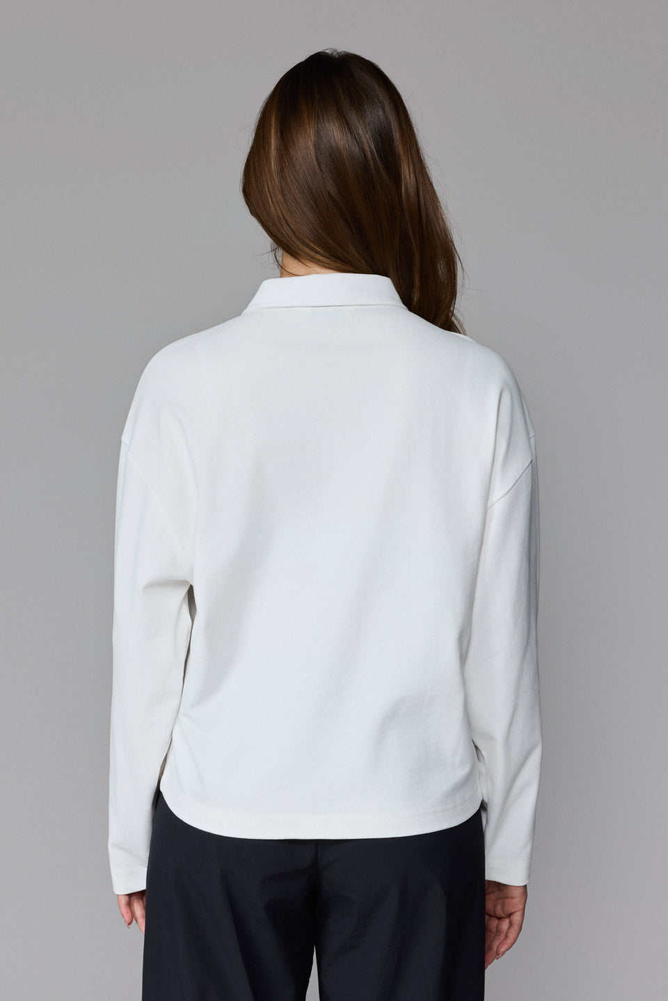 Women's Polo Long Sleeve - White