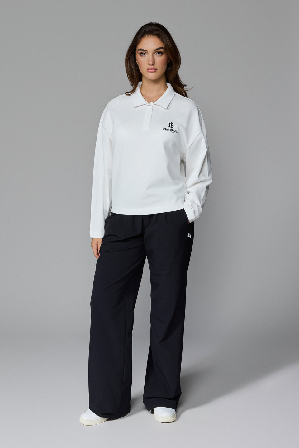 Women's Polo Long Sleeve - White