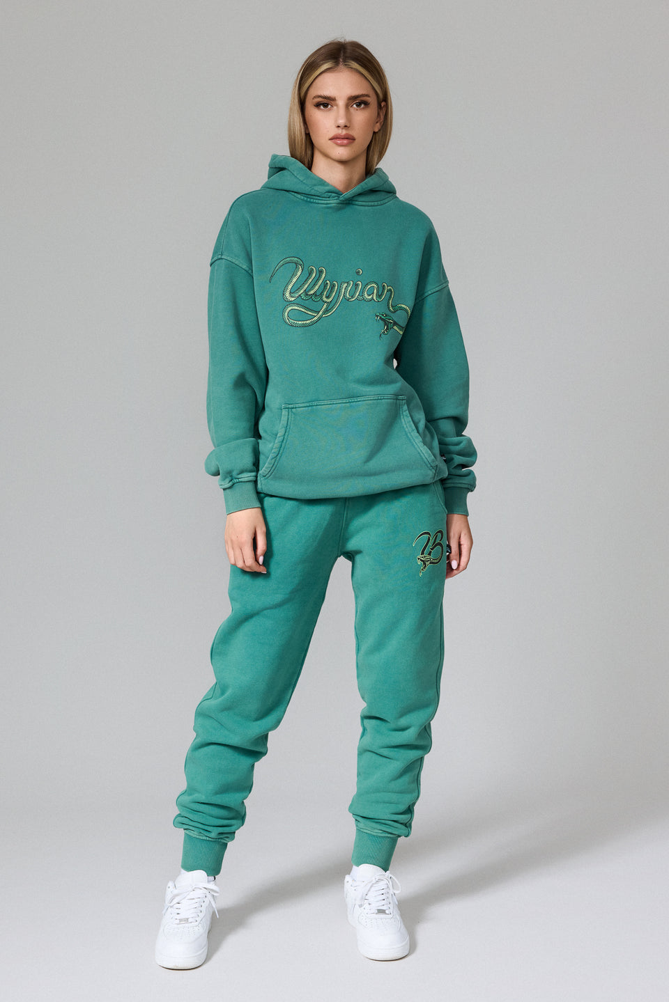 Illyrian Serpent Hoodie - Washed Green