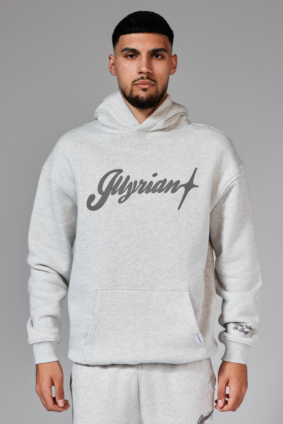 Yll I Ri Hoodie - Grey Melange