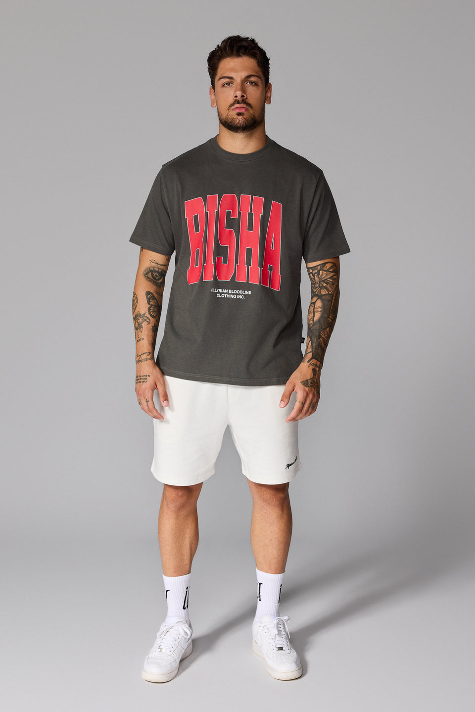 Illyrian S26 Bisha Tee - Washed Grey