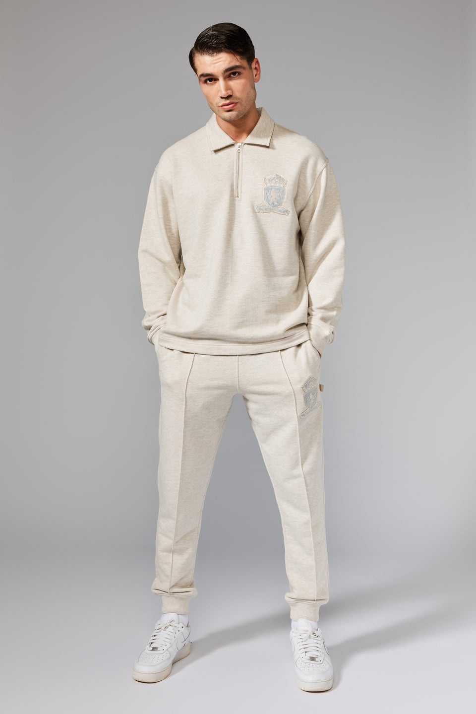 Dardania Half-Zip Sweater - Grey