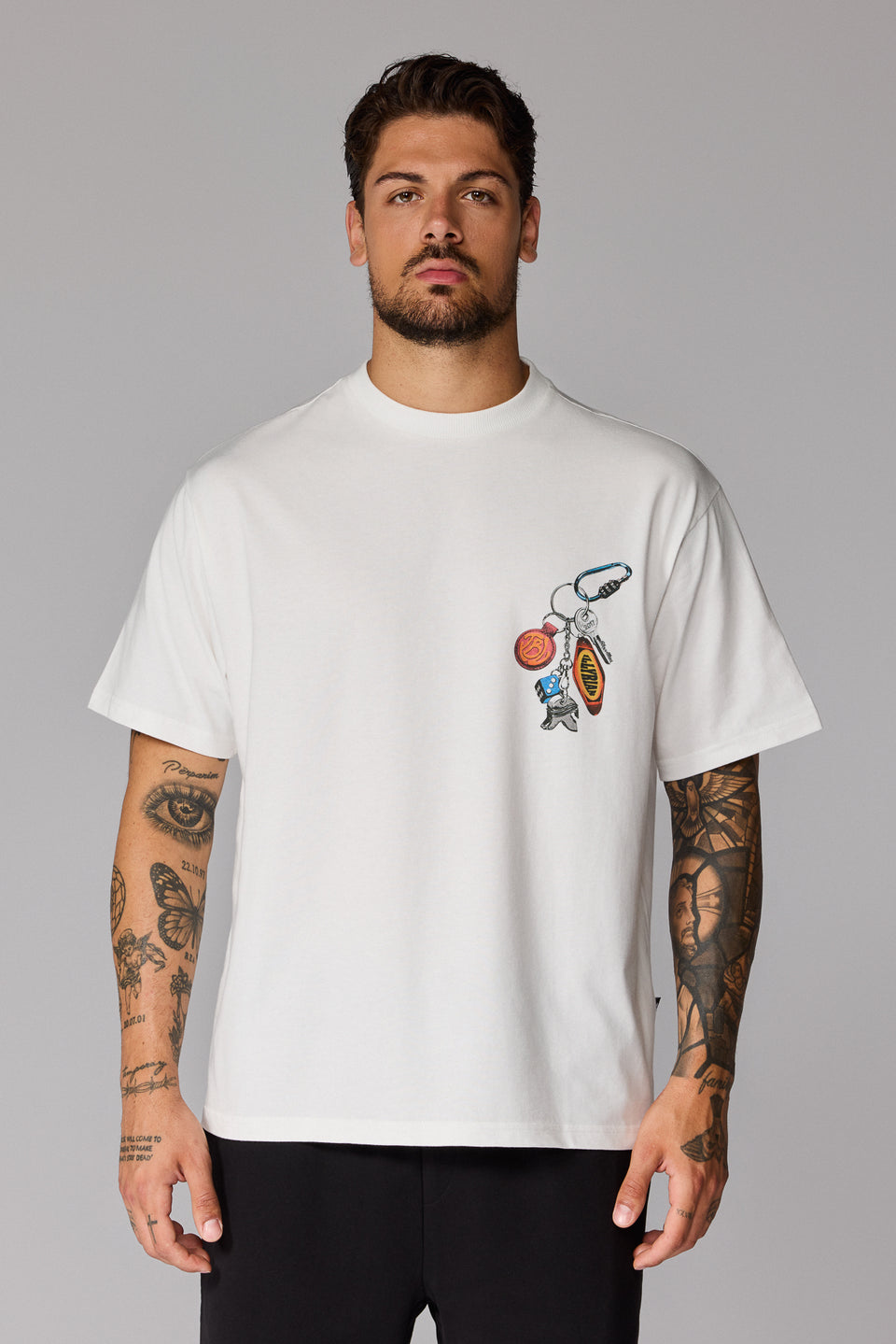 Illyrian Keychain T-shirt Front - White