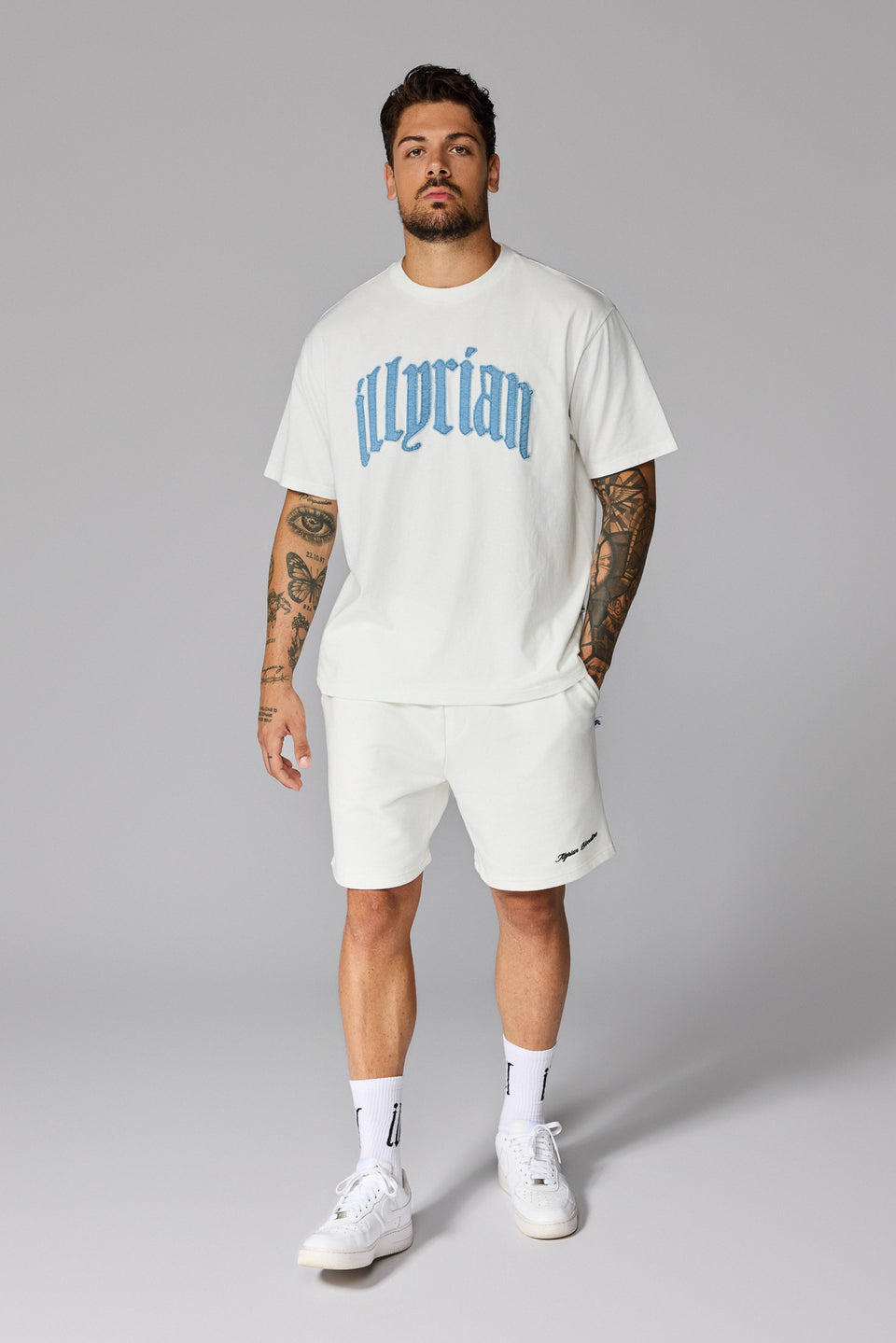 Illyrian S26 Denim T-shirt - White