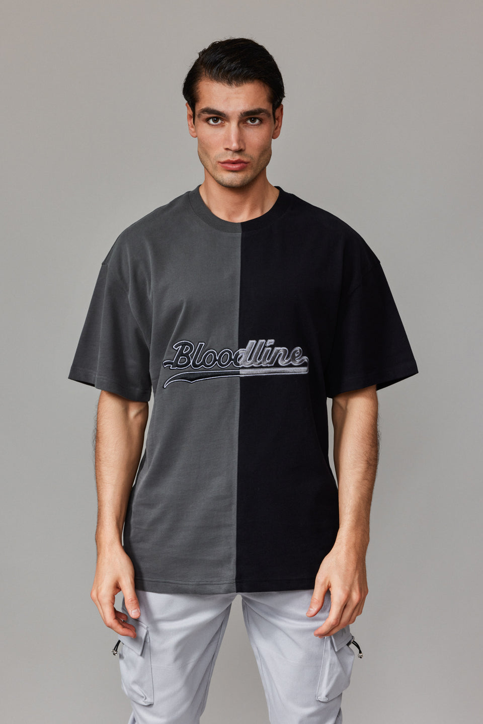 Baseball T-shirt - Black / Grey