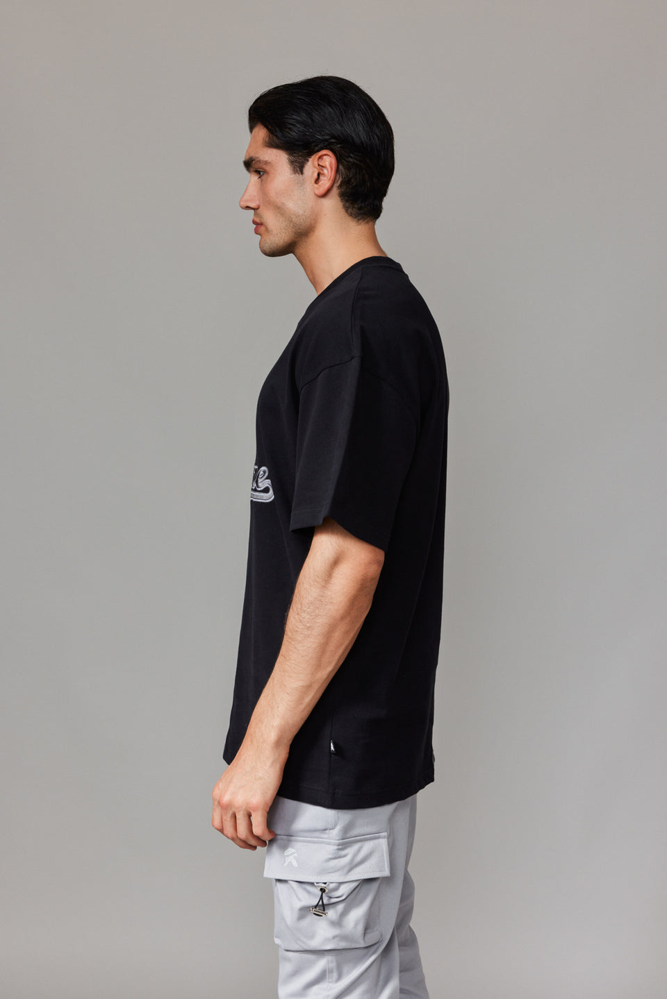 Baseball T-shirt - Black / Grey