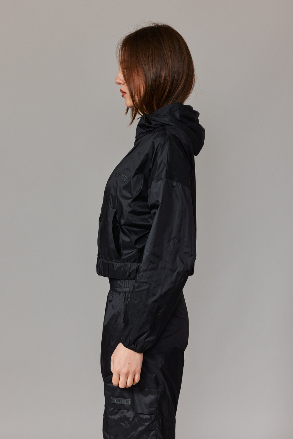 Women Windbreaker Jacket - Black
